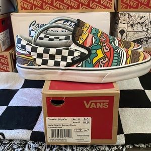 Vans Classic Slip on (late night) burgers